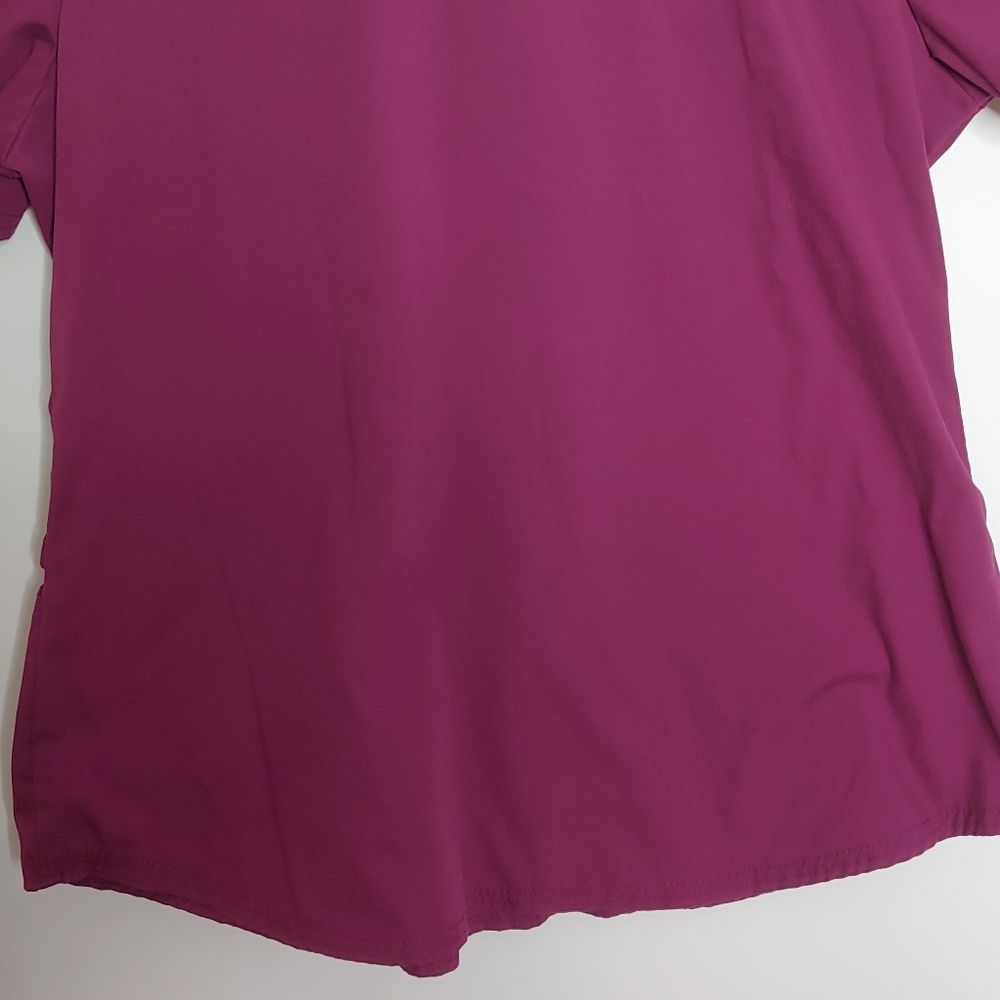 Scrubstar Premium Scrubwear Purple Short Medical Sleeve Scrubs Shirt Size Large - Picture 11 of 16